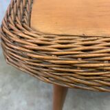 Wicker/wood coffee table
