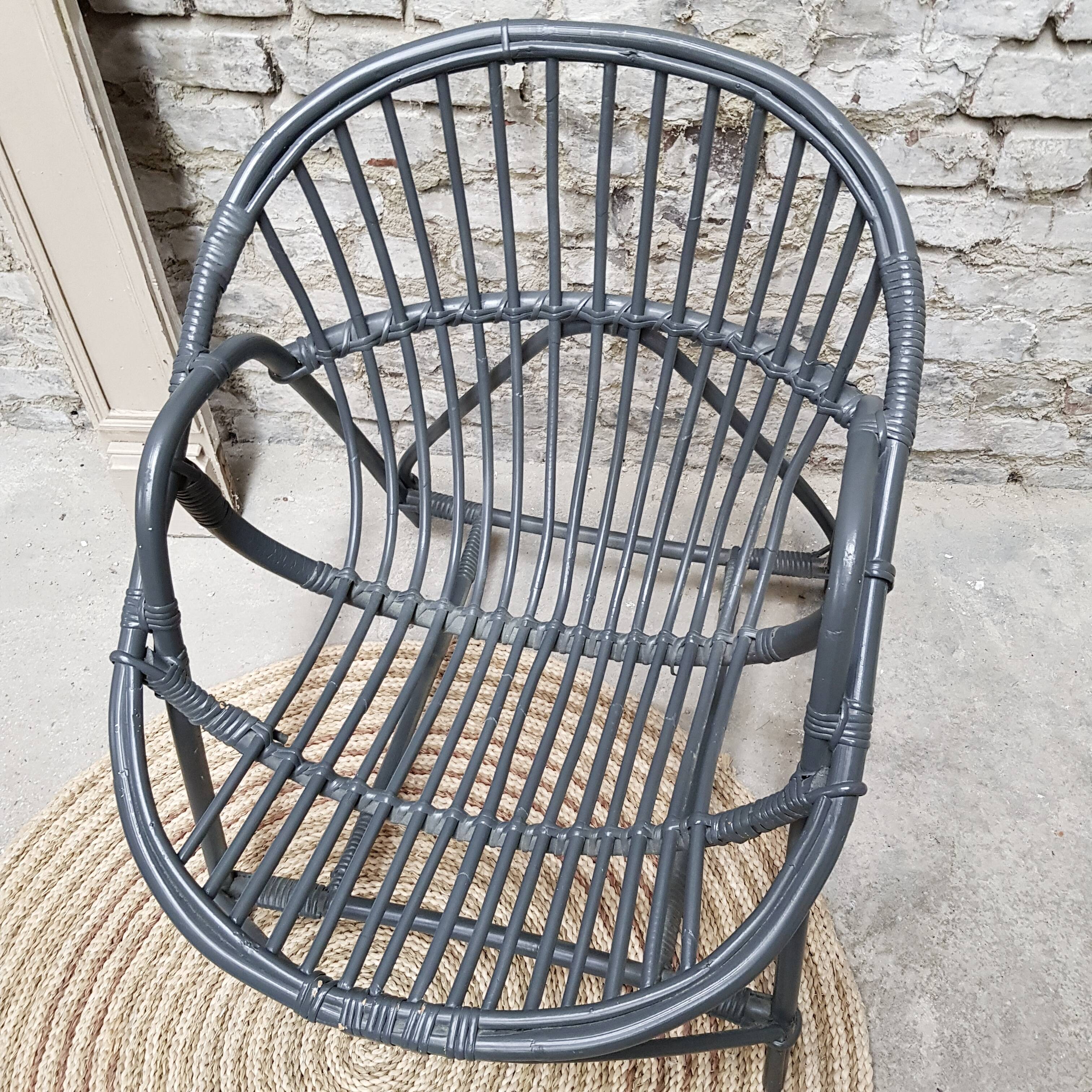 Adult rattan basket chair