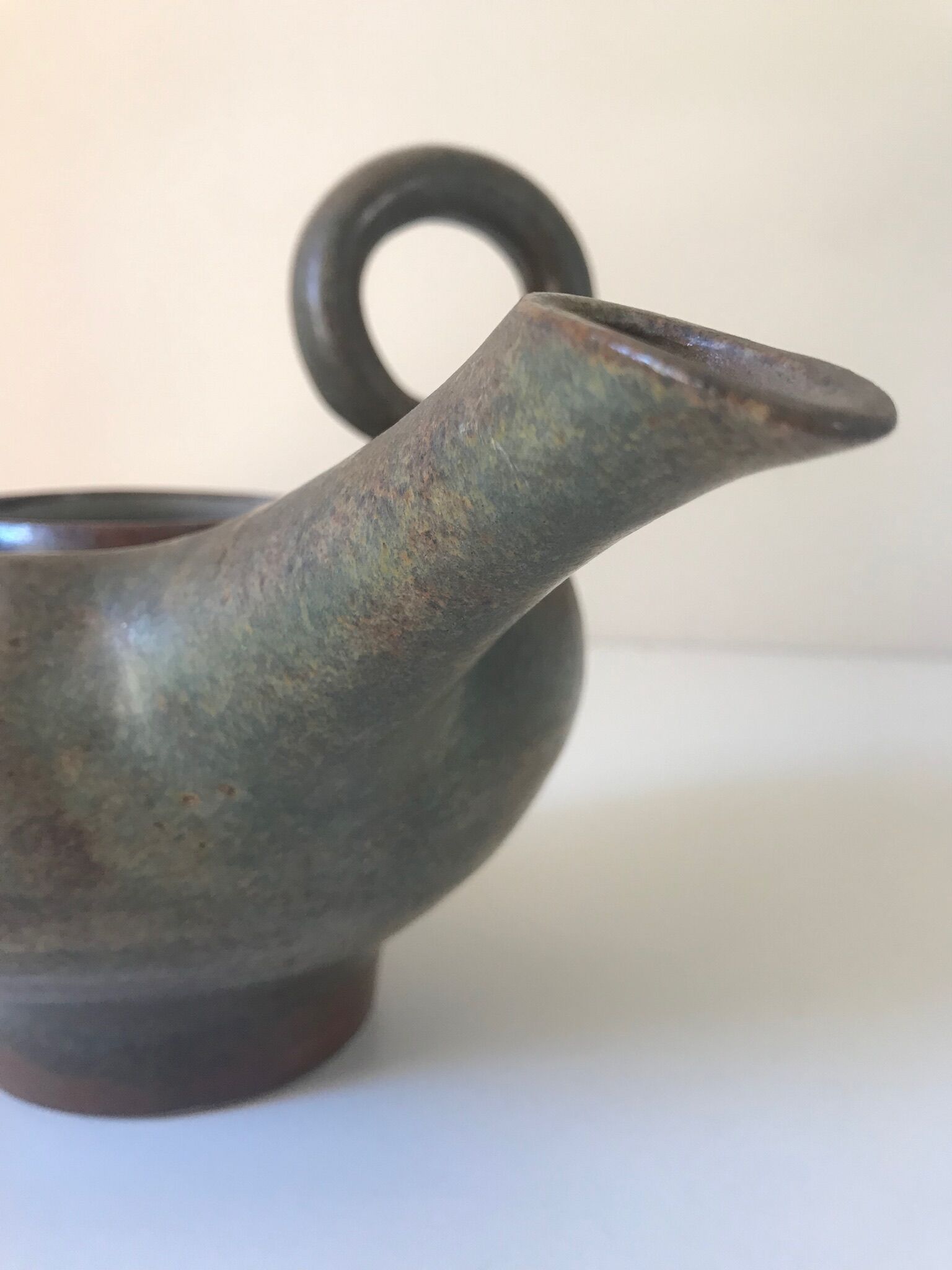 Vintage sandstone teapot by Jacques lacheny