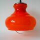 Orange opaline pendant light with metal arch, Design, 1970