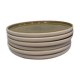 6 flat round olive plates, Nara collection by Playground.