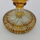 Amber yellow Bohemian crystal vase