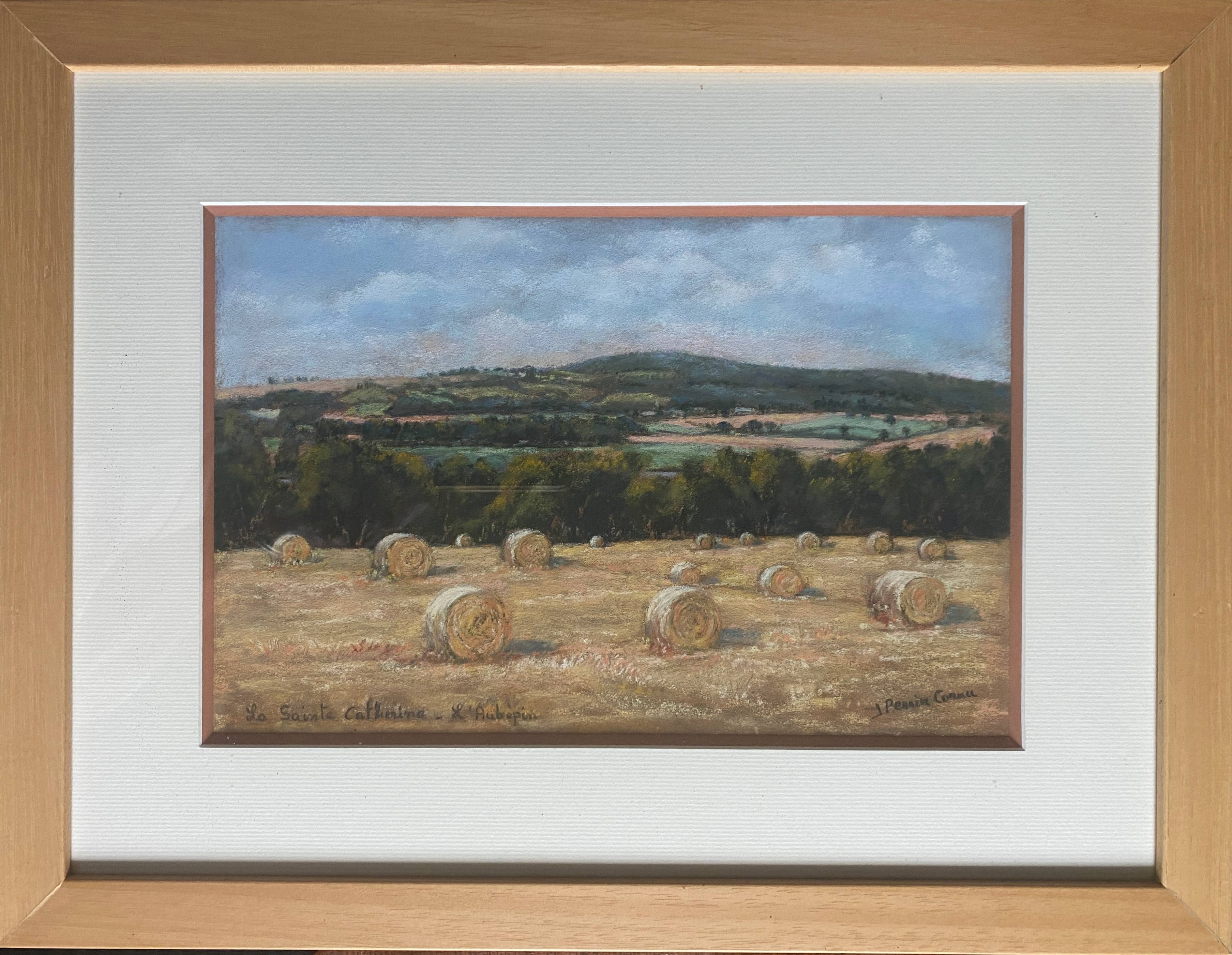 Painting in pastel by J Perrin Cornu