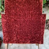 Pair of Art Deco club armchairs in burgundy red velvet, 1930s