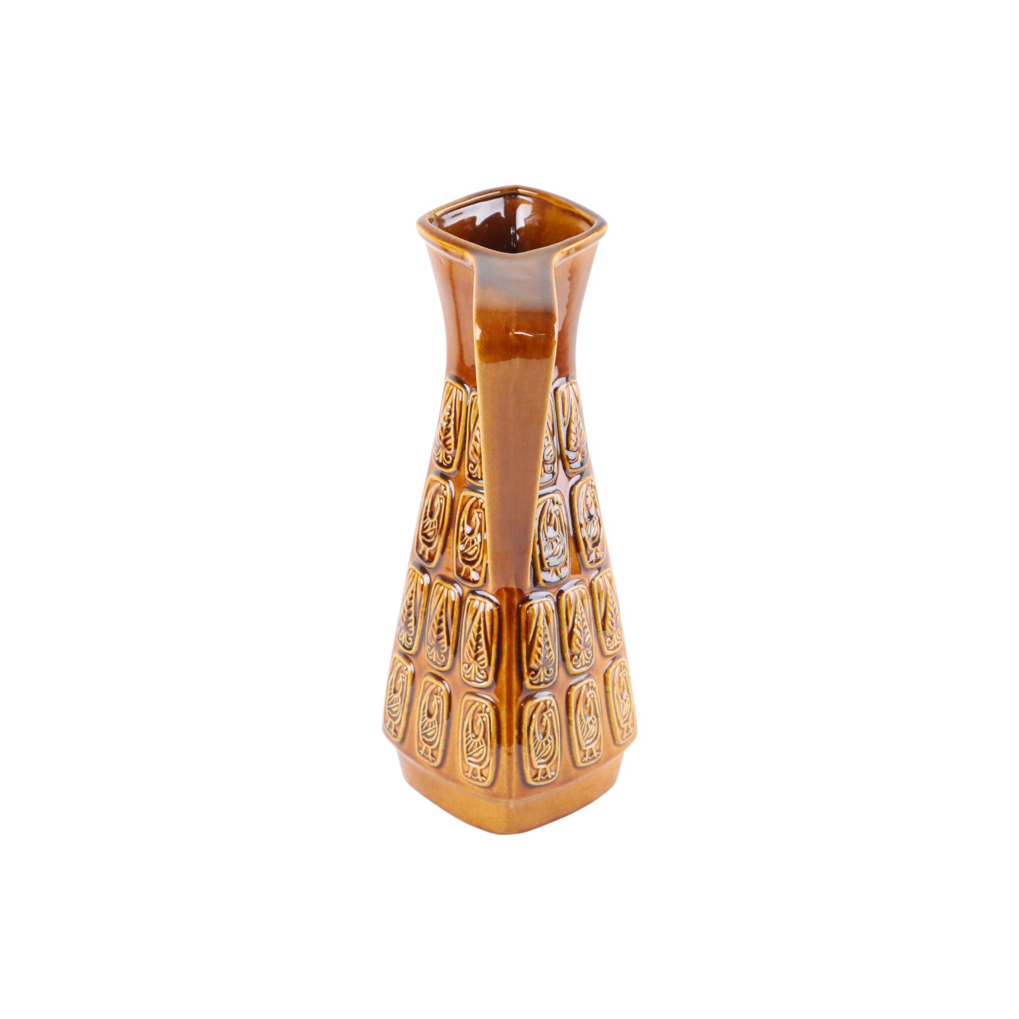 Vintage Vase West Germany Geometric Design Bay Bas Relief 251-35