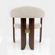 Eight Mid-century Modern Italian Bouclè and Walnut Dining Chairs, 1970s