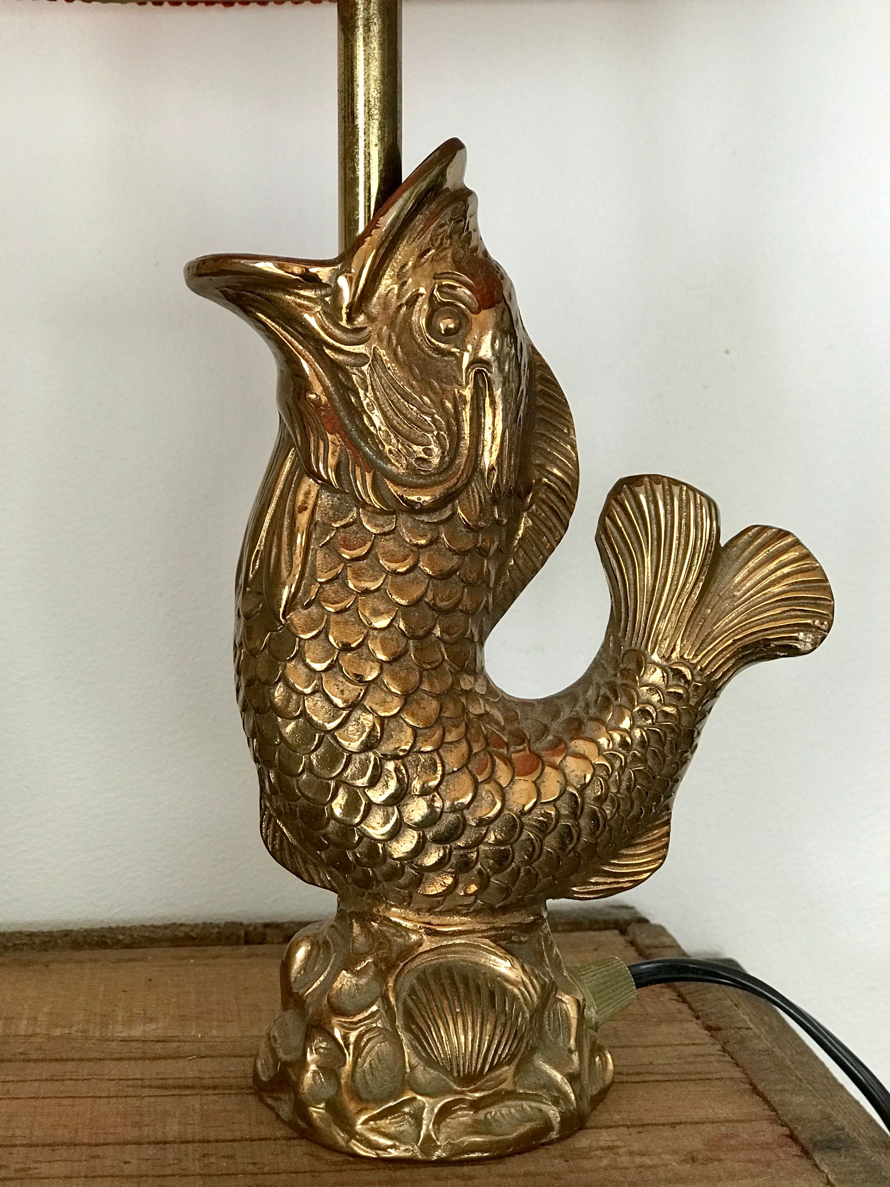 Fish bronze lamp