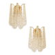 Mid-Century Modern “Conchiglie” Murano Glass Gold Wall Lights – Set of Two