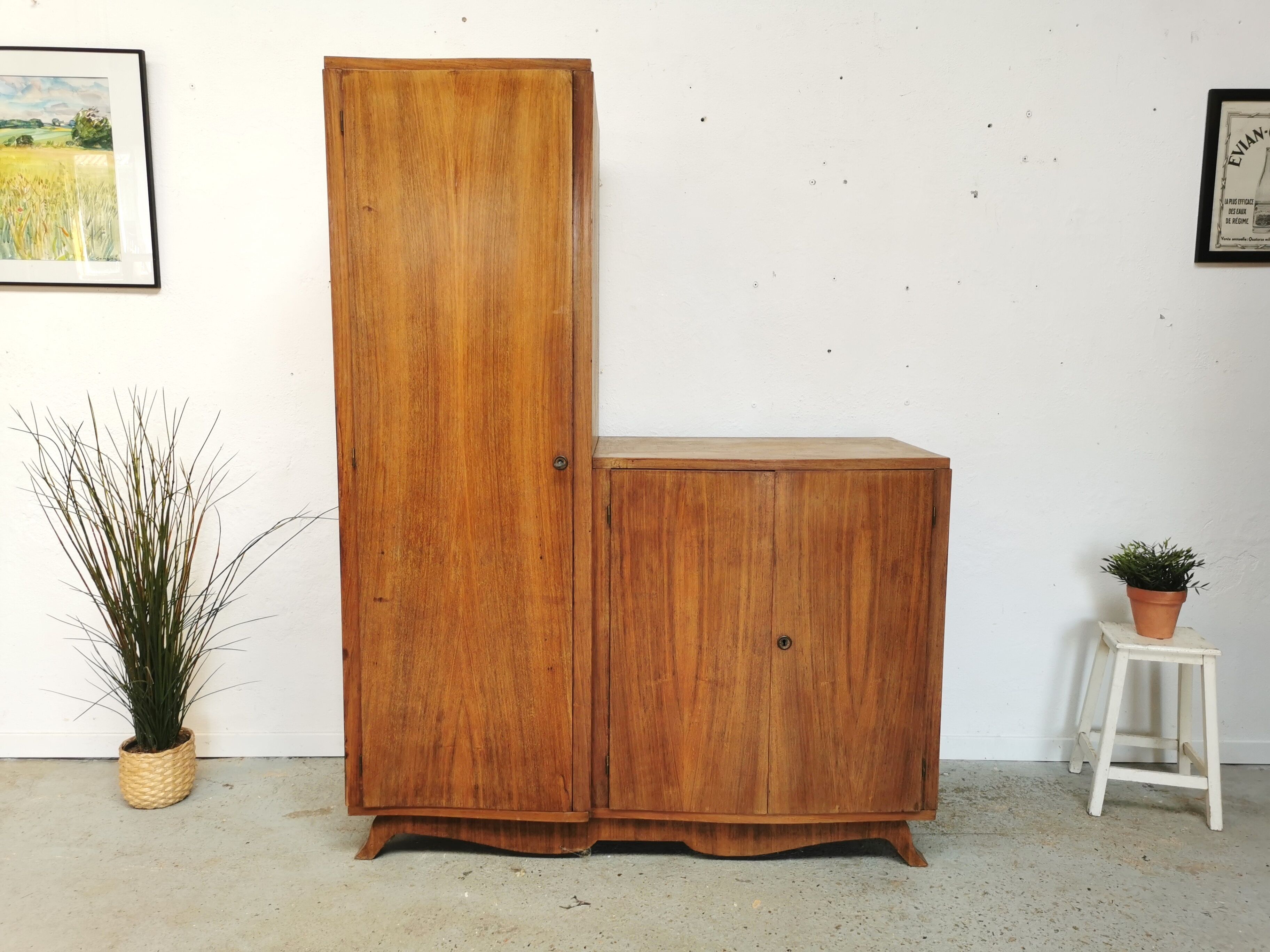 Vintage asymmetrical wardrobe