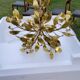 Lustre gold metal leaves from the 50s