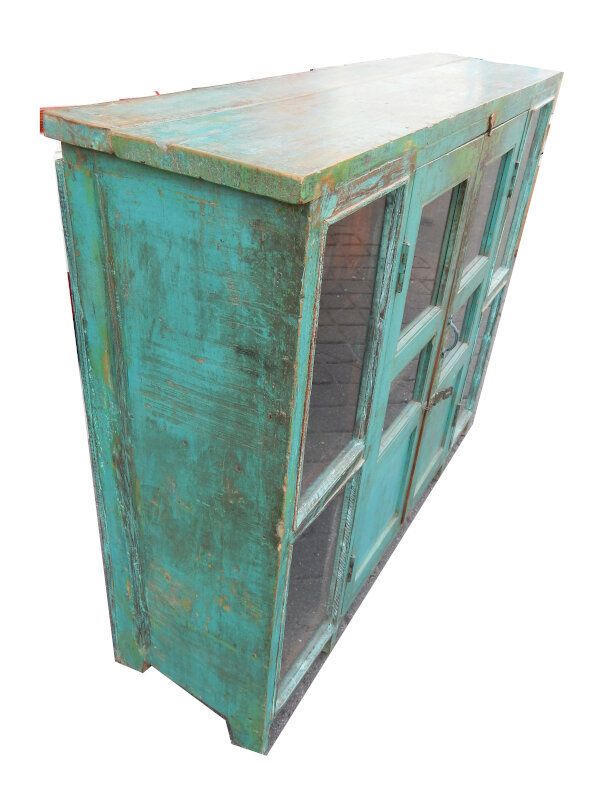 Green sideboard Indian teak wood