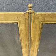 Antique 19th century fireplace screen, Bouhon Frères spark arrester
