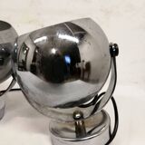 Pair of vintage chrome spotlights from the 70s