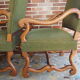 A pair of Louis XIII-style sheep bones armchairs