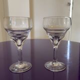 Set of 2 old digestive glasses