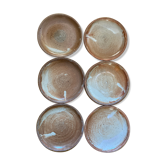 6 assiettes en grès