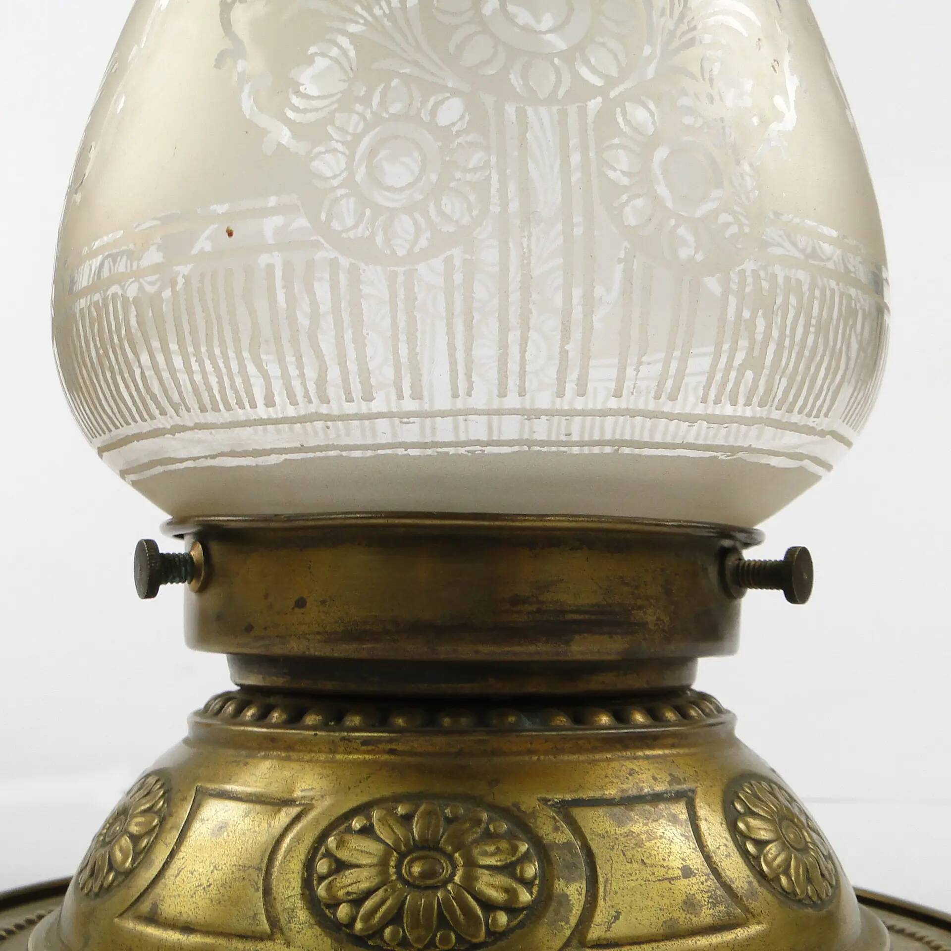 Ceiling lamp, Art Nouveau, frosted glass, Austria, 1930s