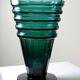 Large antique Art Deco emerald cut crystal vase, Bohemia 1920-1930