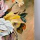 Autumn roses, oil on canvas signed Esterel.