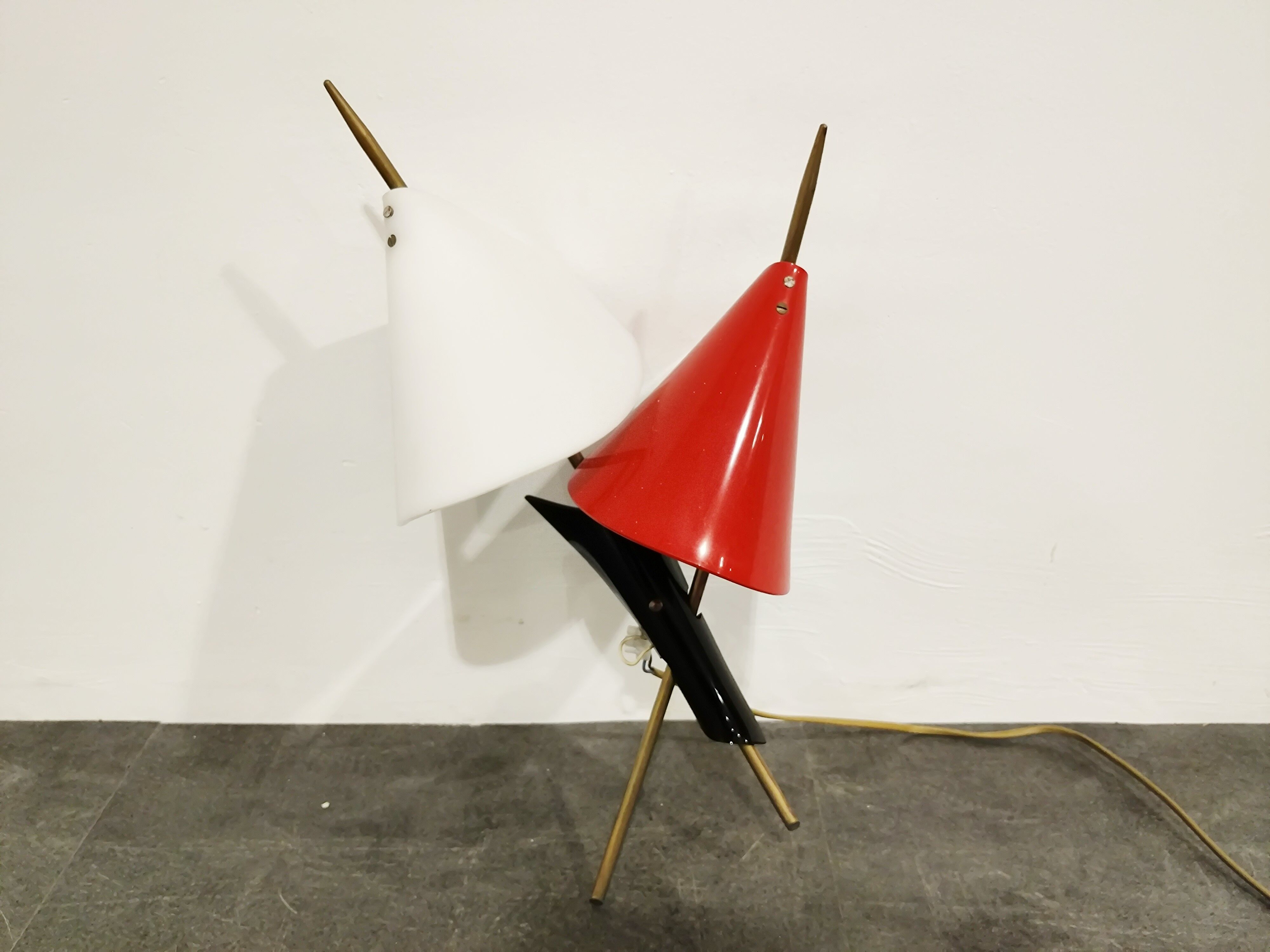 Mid century italian coloured wall light, 1950s