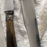 Antique horn and steel blade knives