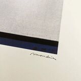 Limited edition lithograph by Piet Mondrian from the 1970s, pencil numbered.