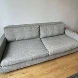 Chester habitat 3-seater sofa - in Italian fabric - mixed grey - black legs