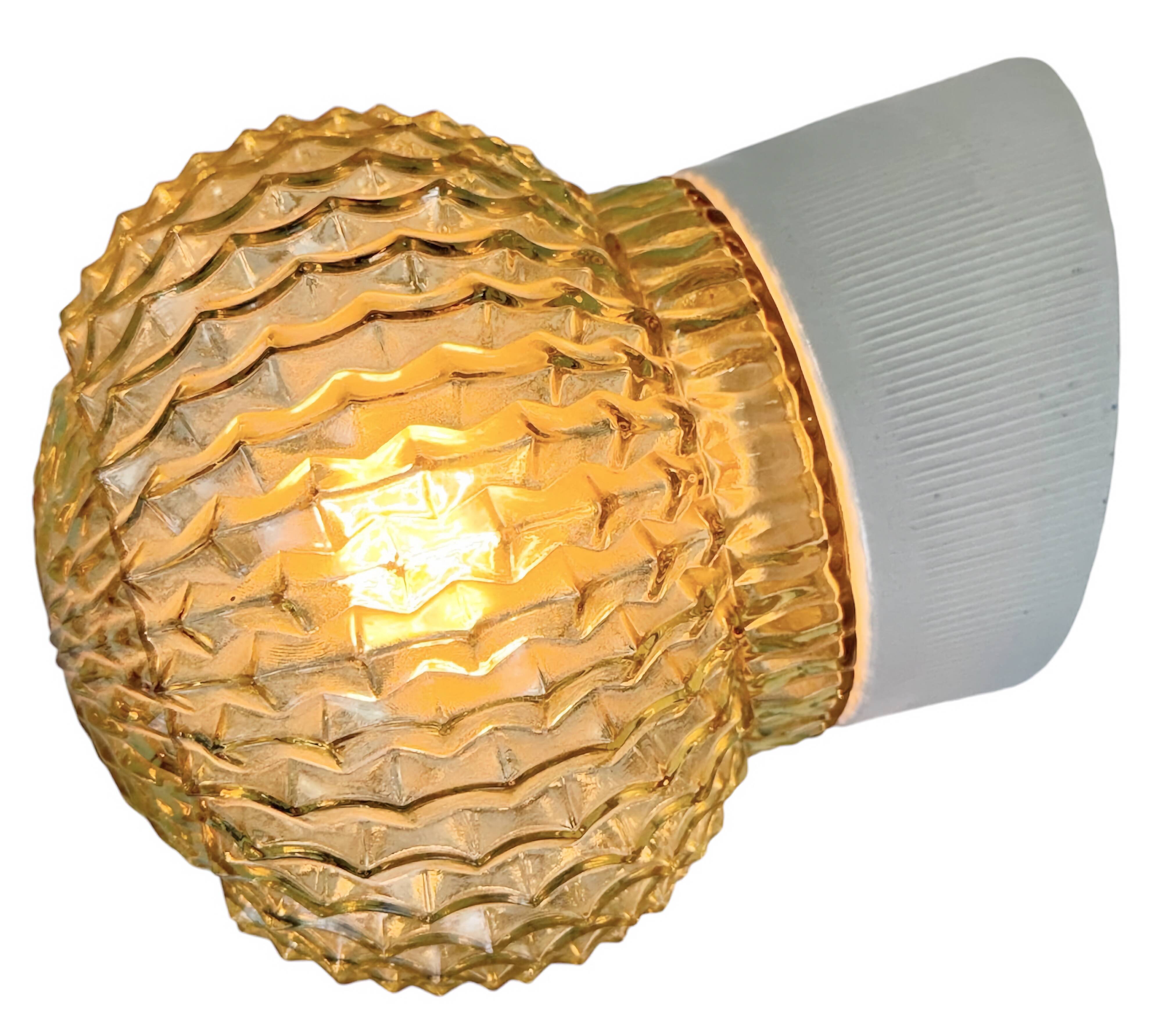 Vintage White Porcelain Wall Light, 1970s