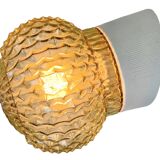 Vintage White Porcelain Wall Light, 1970s