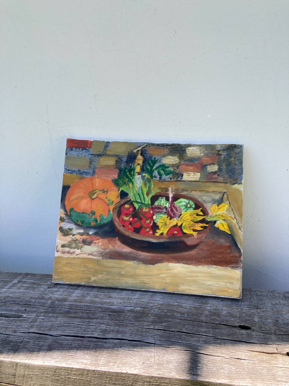 Still life painting oil on canvas
