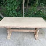 19th century monastery table renovated in raw oak 180cm