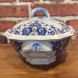 Tureen and its porcelain dish Rouen Salins France