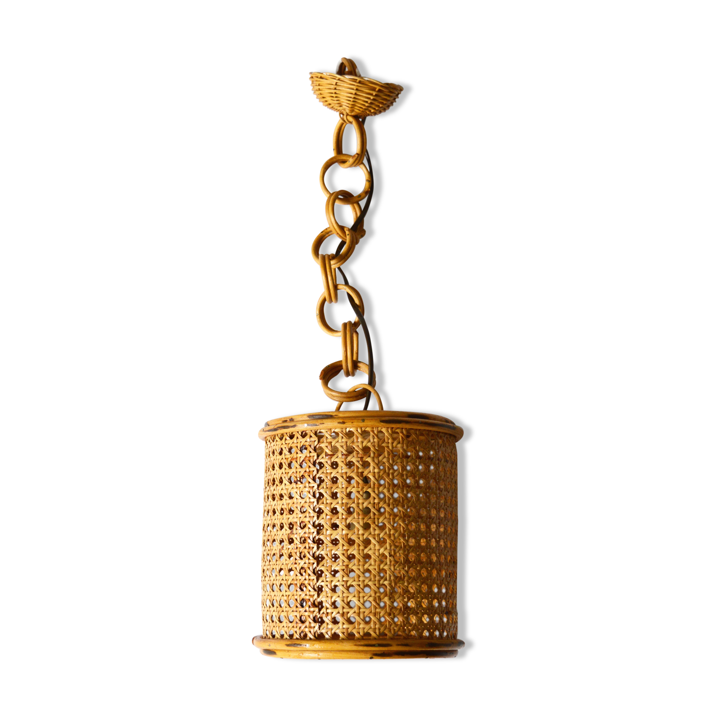 Rattan suspension light