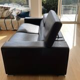 Canapé Italien cuir noir 220 cm