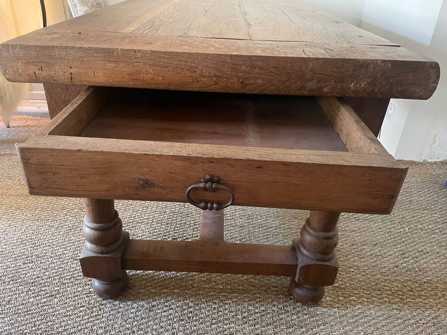 Solid oak farmhouse table