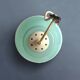 Suspension vintage en opaline verte