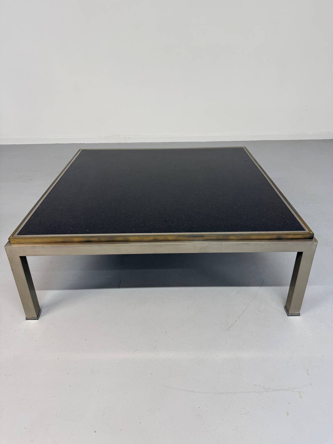 Large Jansen style marble and brass coffee table, , 1970s vintage