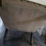 Napoleon III crapaud armchair with a reclined backrest