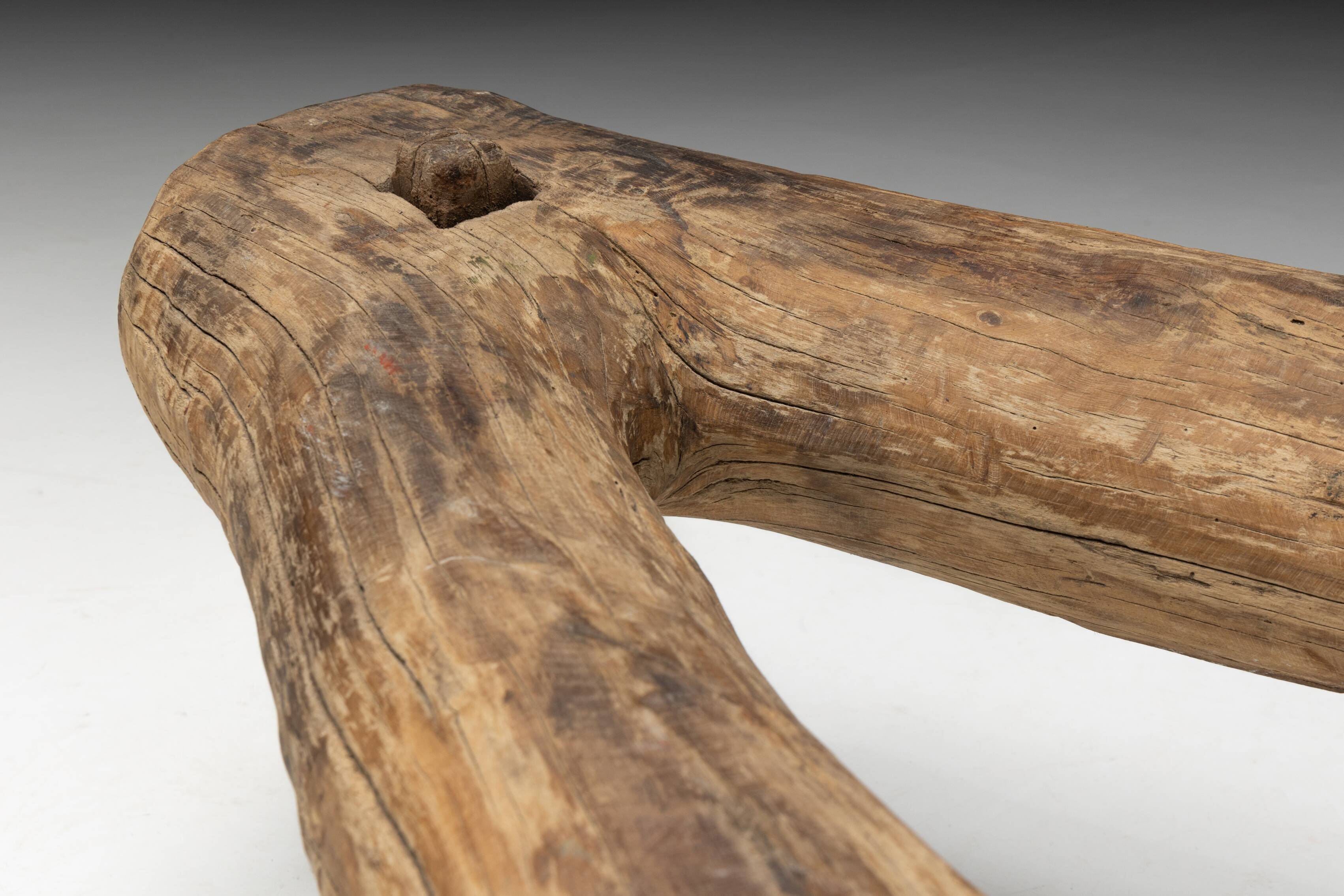 Wabi Sabi Primitive Tripod Stool, France, 18th Century