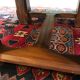 Vintage coffee table in wood and ceramic from the 70s