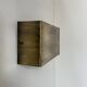 Pair of vintage wall lights, patinated brushed brass, France, 1970