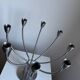 Candelabre en métal scandinave moderniste suédois vintage : milieu du siècle M