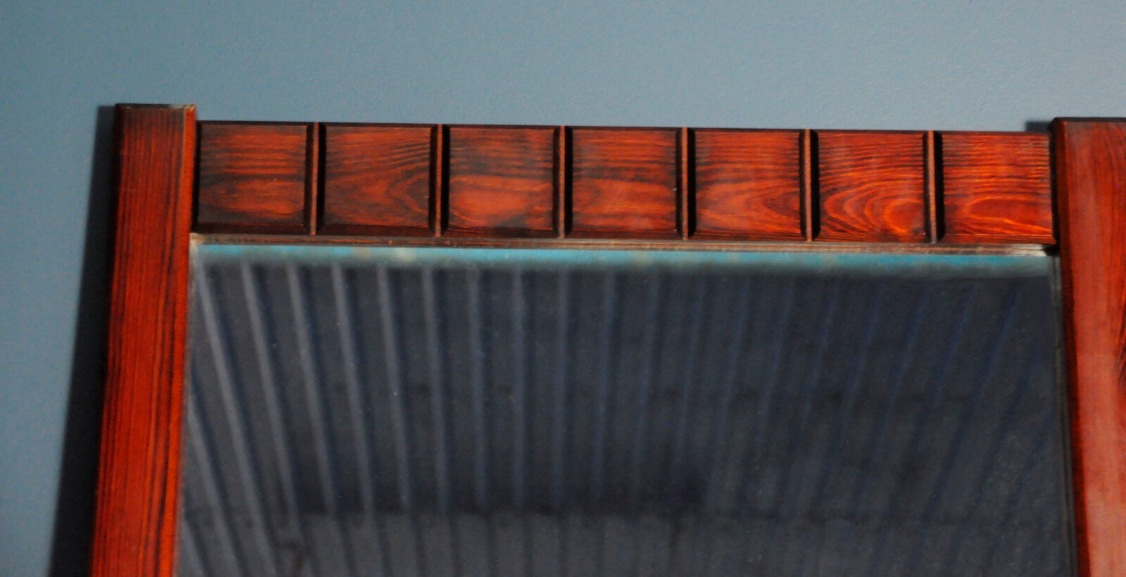 Mahogany mirror - scandinavia, 1960s