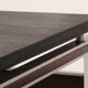 Table basse en ardoise, chrome et bois, 1970 Danemark