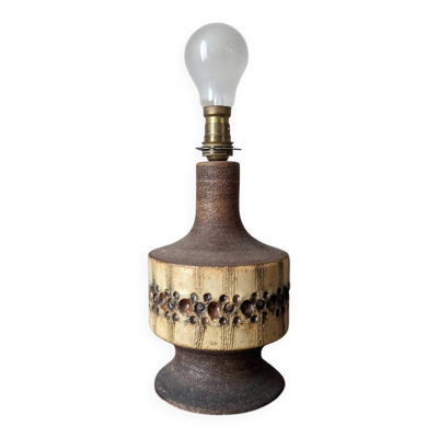 Pied de lampe en grès fabrication artisanale campagne bohème scandinav