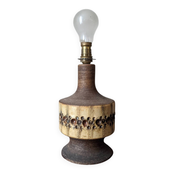 Pied de lampe en grès fabrication artisanale campagne bohème scandinav — Beyit