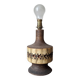 Lamp base in stoneware, handcrafted, bohemian Scandinavian style.