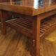 Table basse de style asiatique en bois exotique