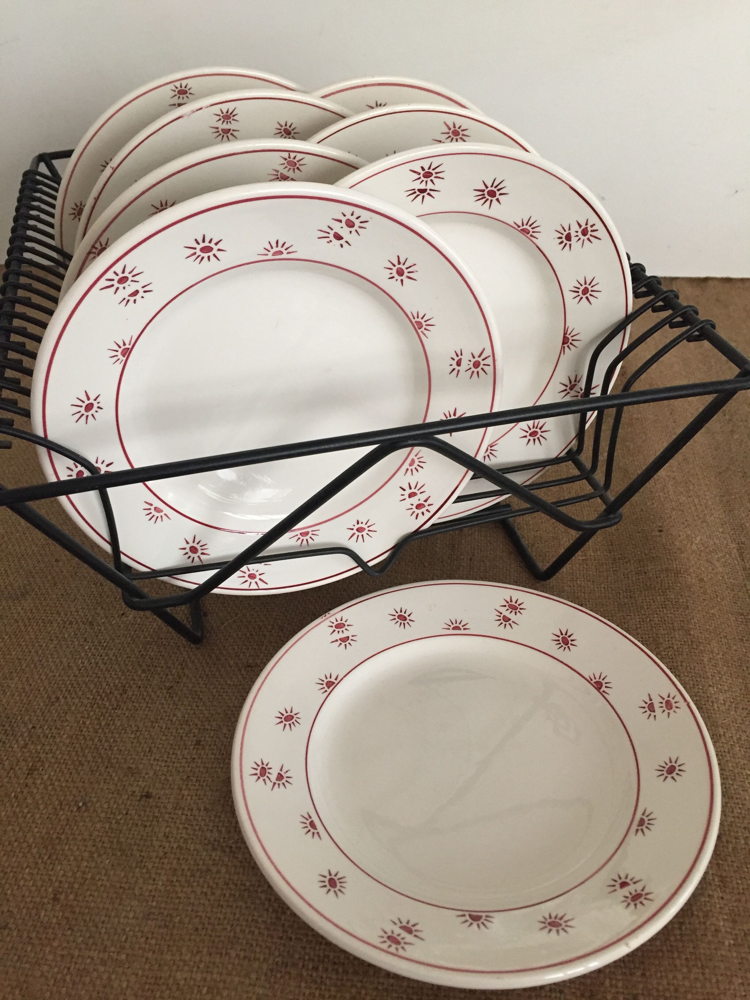 8 dessert plates, Digoin - Model Andrée