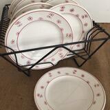 8 dessert plates, Digoin - Model Andrée